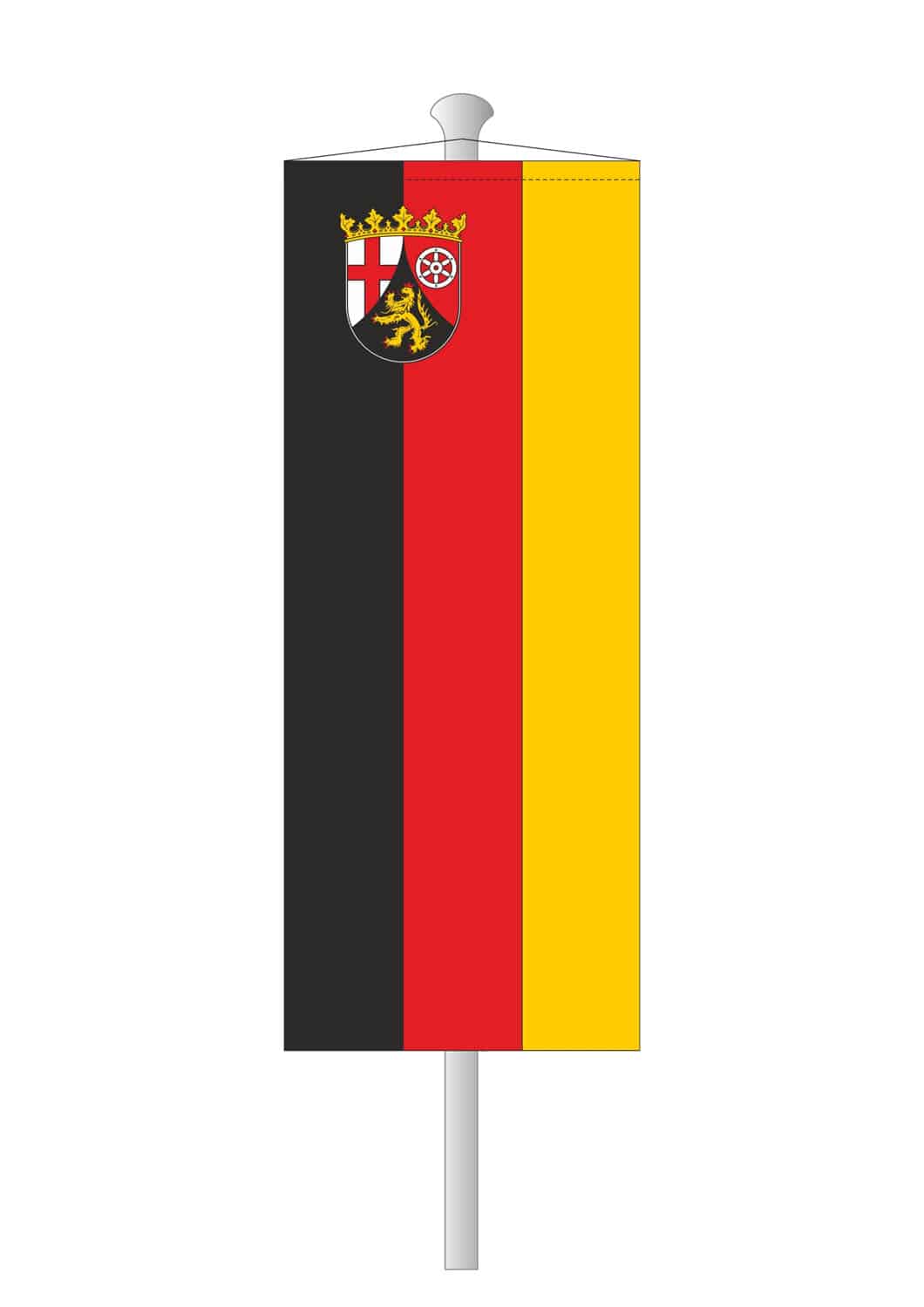 Rheinland Pfalz Bannerfahne Mit Wappen Gr E X Cm Kaufen Bei