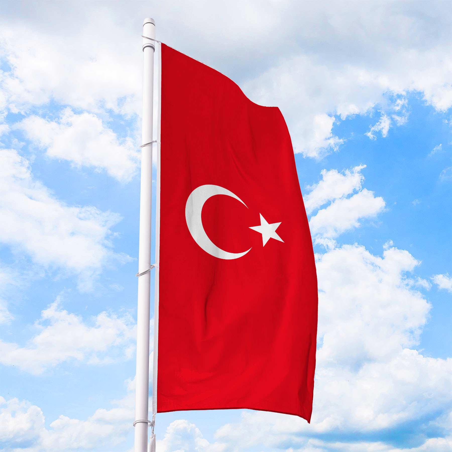 Flagge Türkei - Hissfahne Hochformat