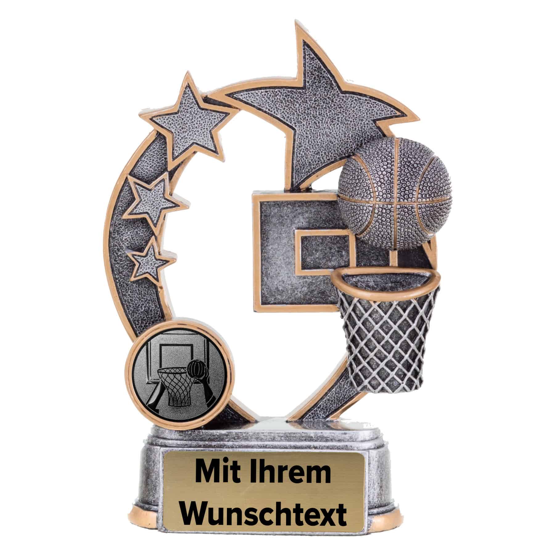 Trophäe Basketball 3er Serie 39410 silber