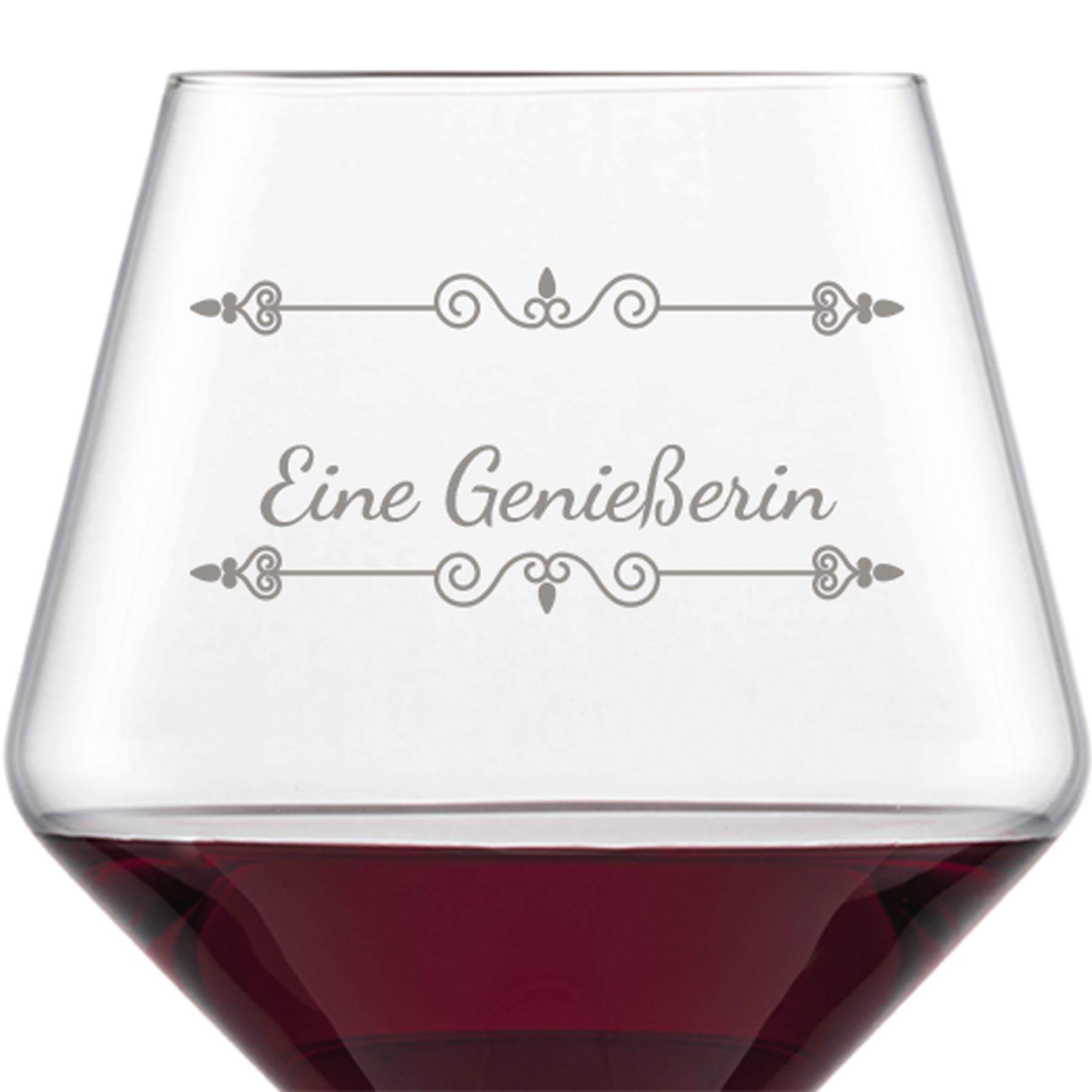 2x Schott Zwiesel Burgunderglas Rotweinglas PURE mit Namen oder Wunschtext graviert (Verzierung 01)