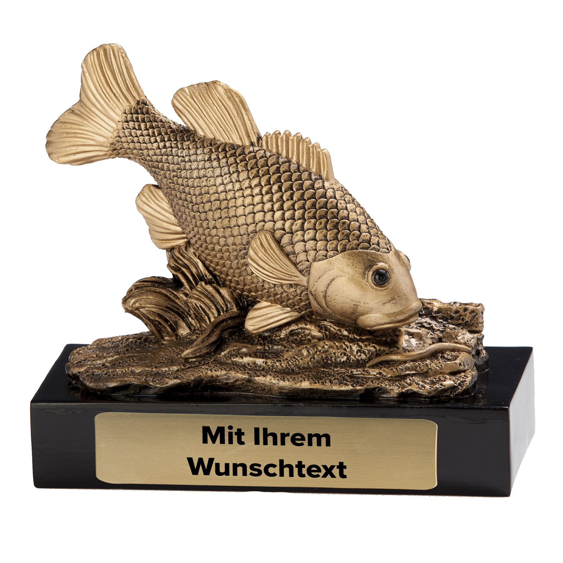 Trophäe Fisch liegend 39592 bronze