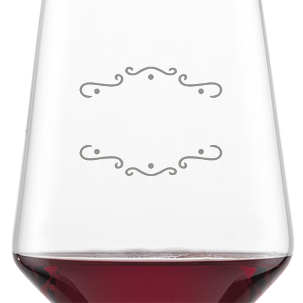 Schott Zwiesel Cabernet Rotweinglas PURE mit Namen oder Wunschtext graviert (Verzierung 02)