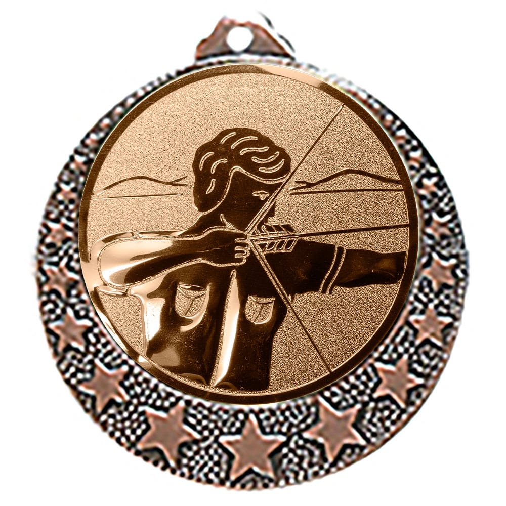 Bogenschützen Medaille "Brixia" Ø 32mm mit Wunschemblem und Band