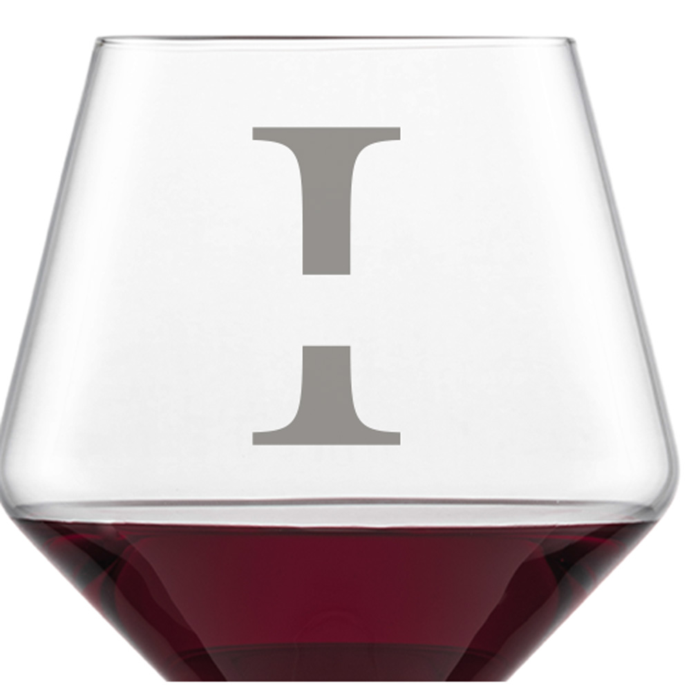 Schott Zwiesel Bordeaux Rotweinglas PURE mit Namen oder Wunschtext graviert (Initiale)