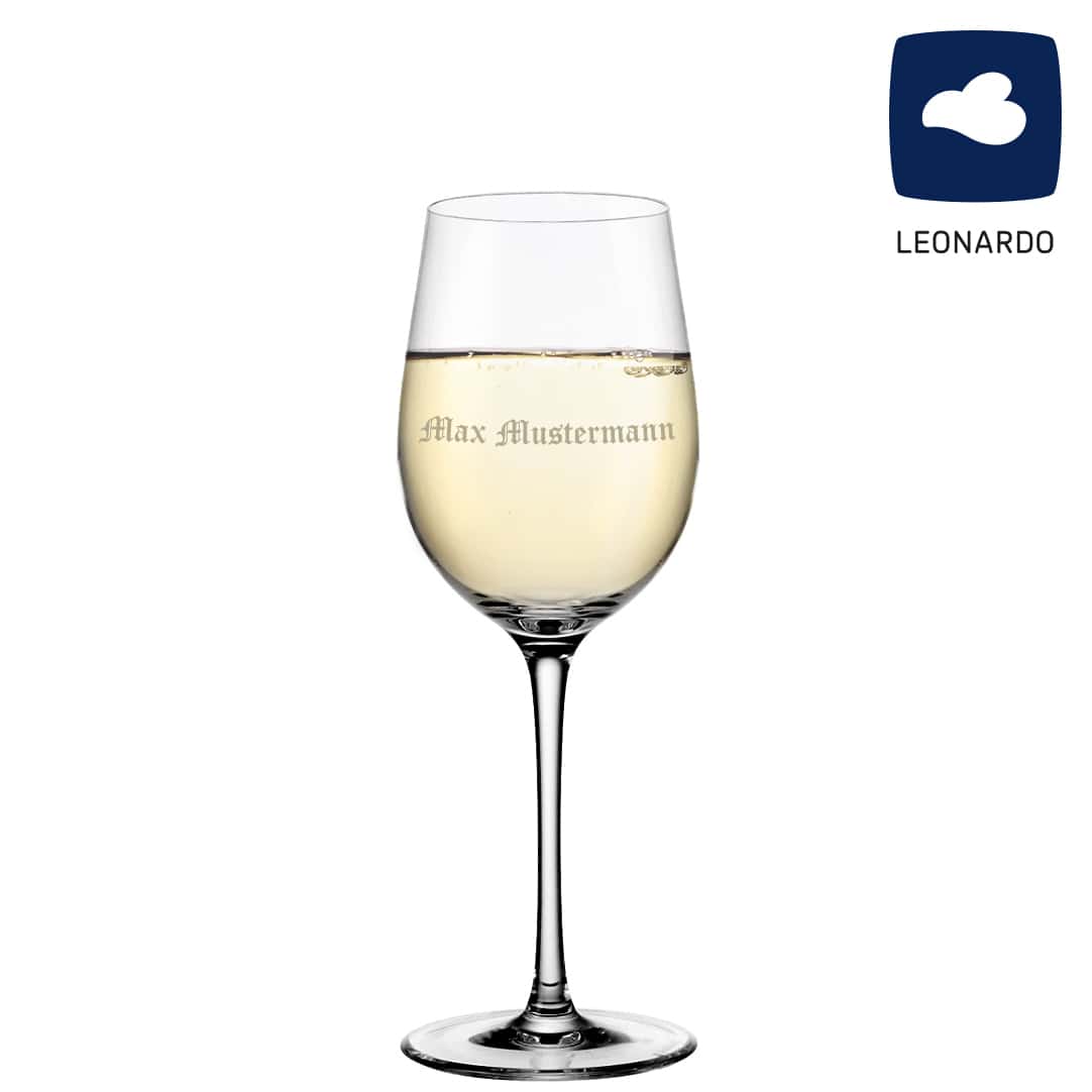 Leonardo Weißweinglas 370ml Ciao+ mit individueller Namensgravur