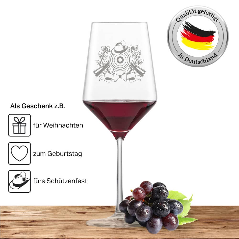 Schott Zwiesel Cabernet Rotweinglas PURE "Schützenlogo"