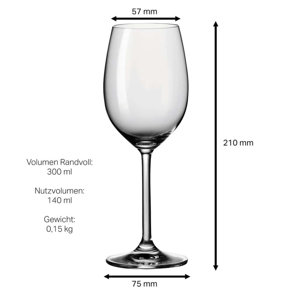 Leonardo Weißweinglas 300ml Ciao+ "2 Eheringe" mit Name oder Wunschtext