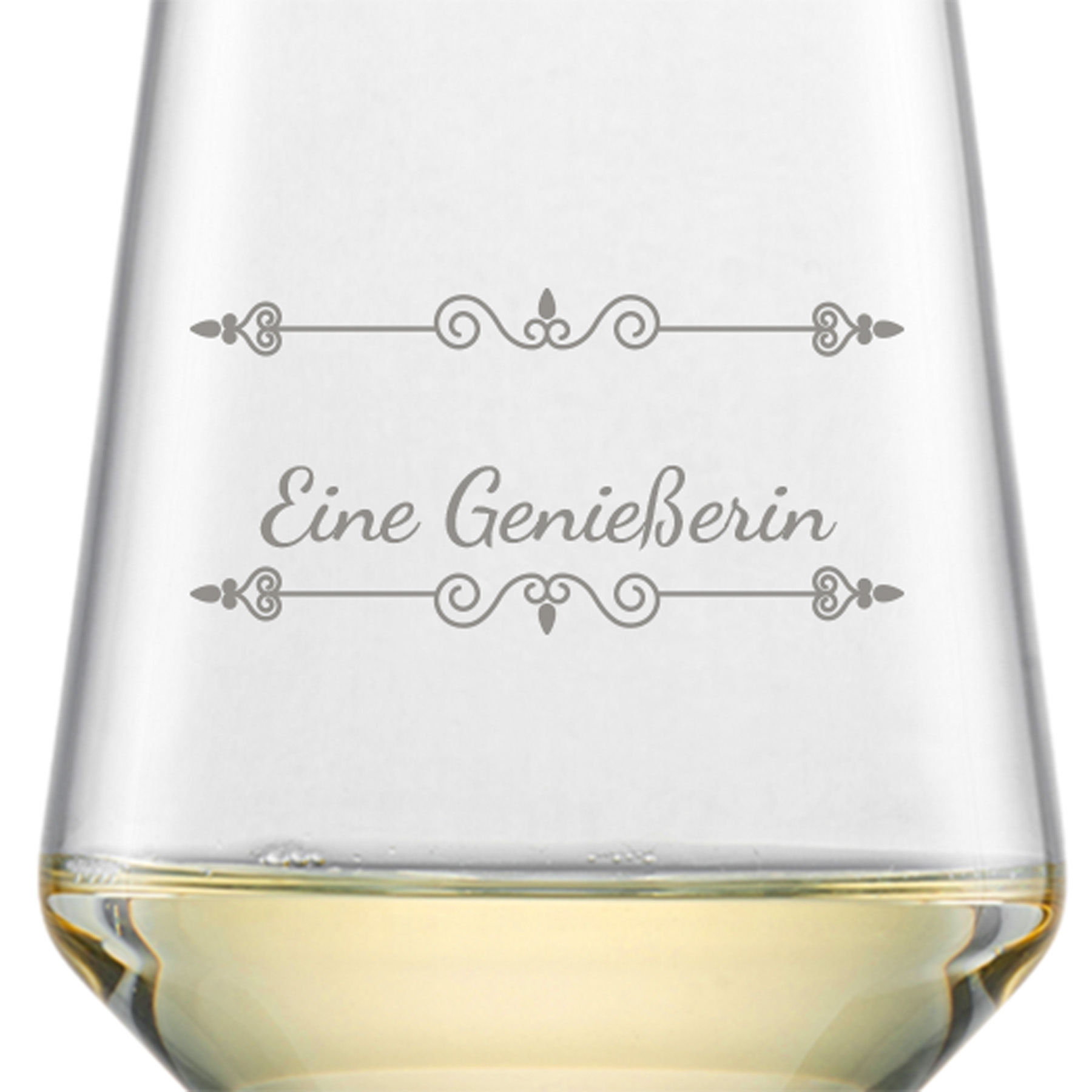 Schott Zwiesel Sauvignon Weißweinglas PURE mit Namen oder Wunschtext graviert (Verzierung 01)