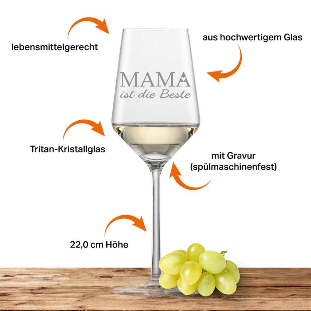Schott Zwiesel Riesling Weißweinglas PURE "Mama & Papa"