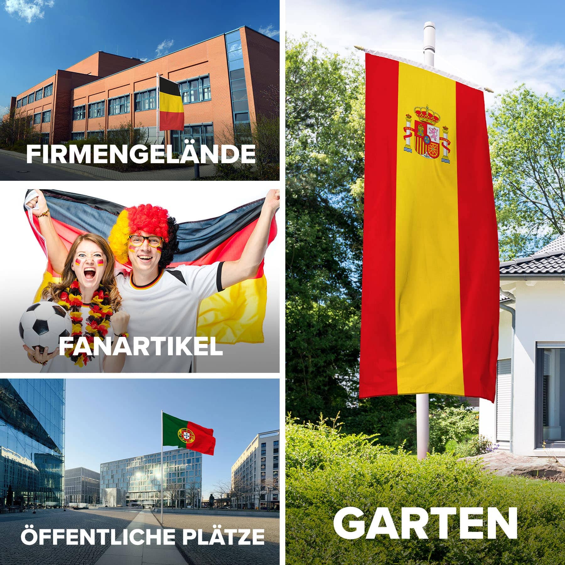  Flagge Spanien - Hissfahne Quer