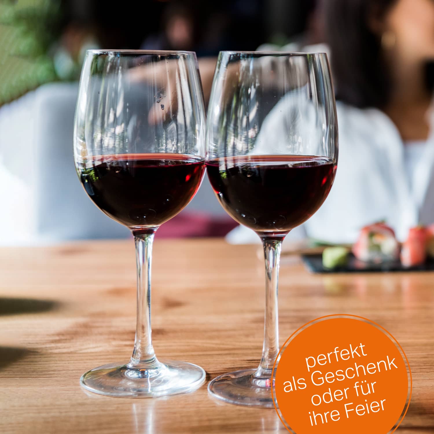 2x Leonardo Rotweinglas mit Namen oder Wunschtext graviert, 460ml, DAILY, personalisiertes Premium Rotweinglas in Gastroqualität (Weinrebe)