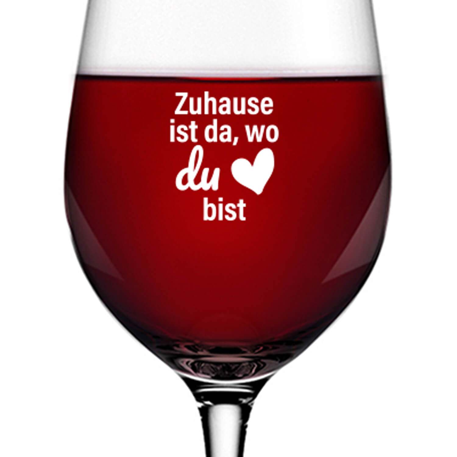 Leonardo Rotweinglas 430ml Ciao+ für Valentinstag "Zuhause" mit Name oder Wunschtext