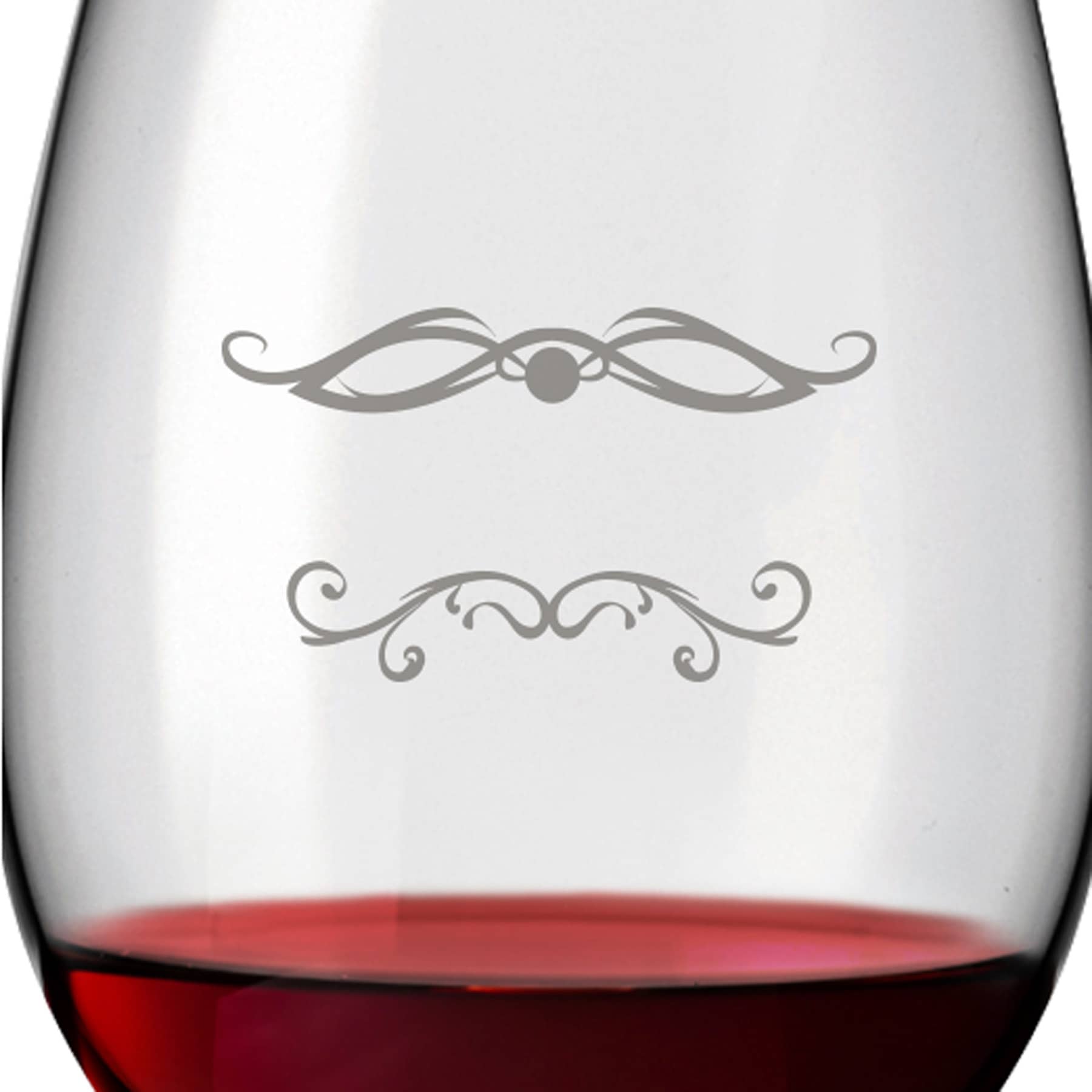 2x Leonardo Rotweinglas mit Namen oder Wunschtext graviert, 460ml, DAILY, personalisiertes Premium Rotweinglas in Gastroqualität (Barock 01)