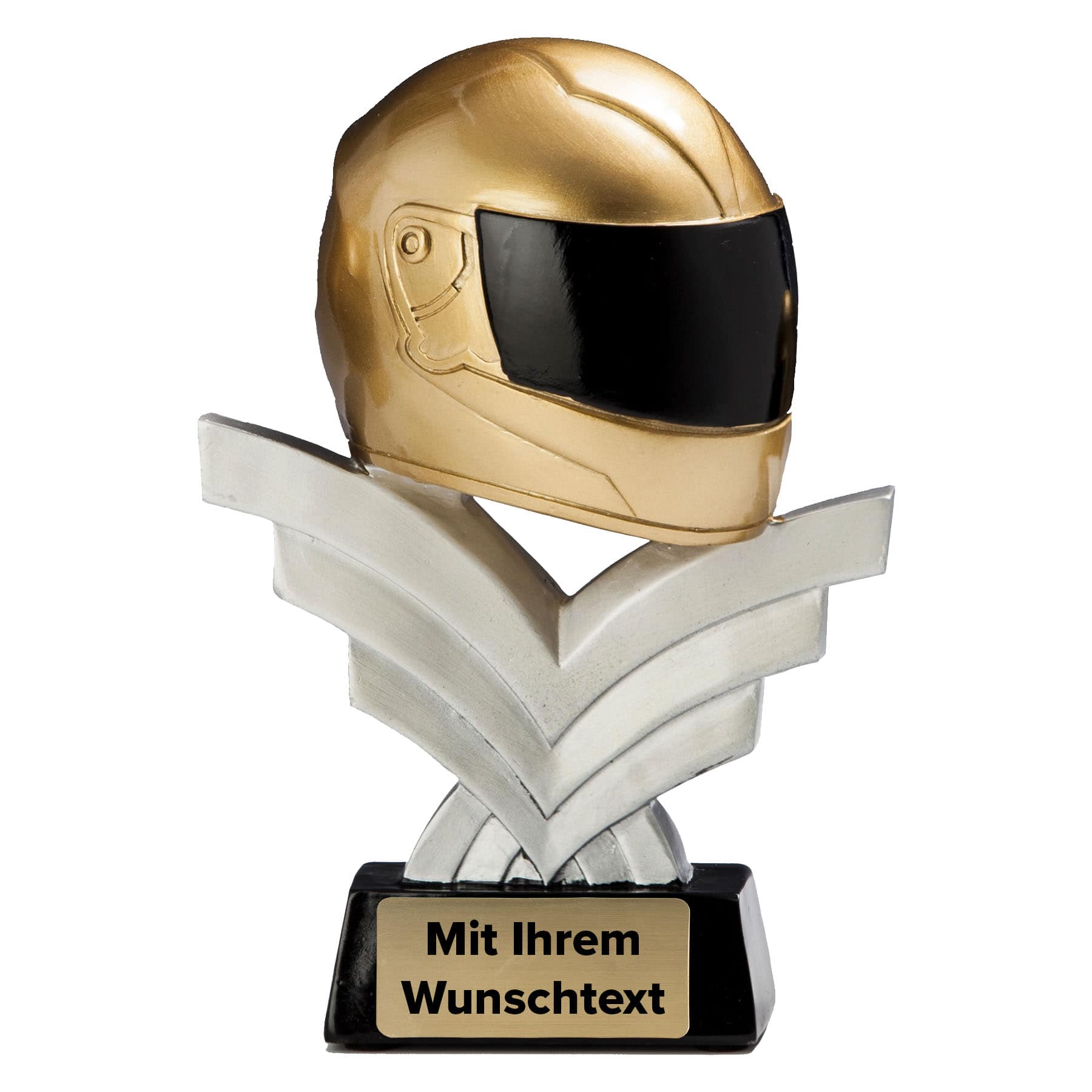 Motorsportpokal Helm 39435 gold/silber