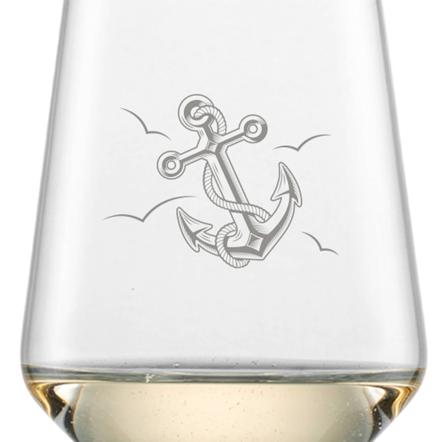 Schott Zwiesel Riesling Weißweinglas PURE mit Namen oder Wunschtext graviert (Anker)
