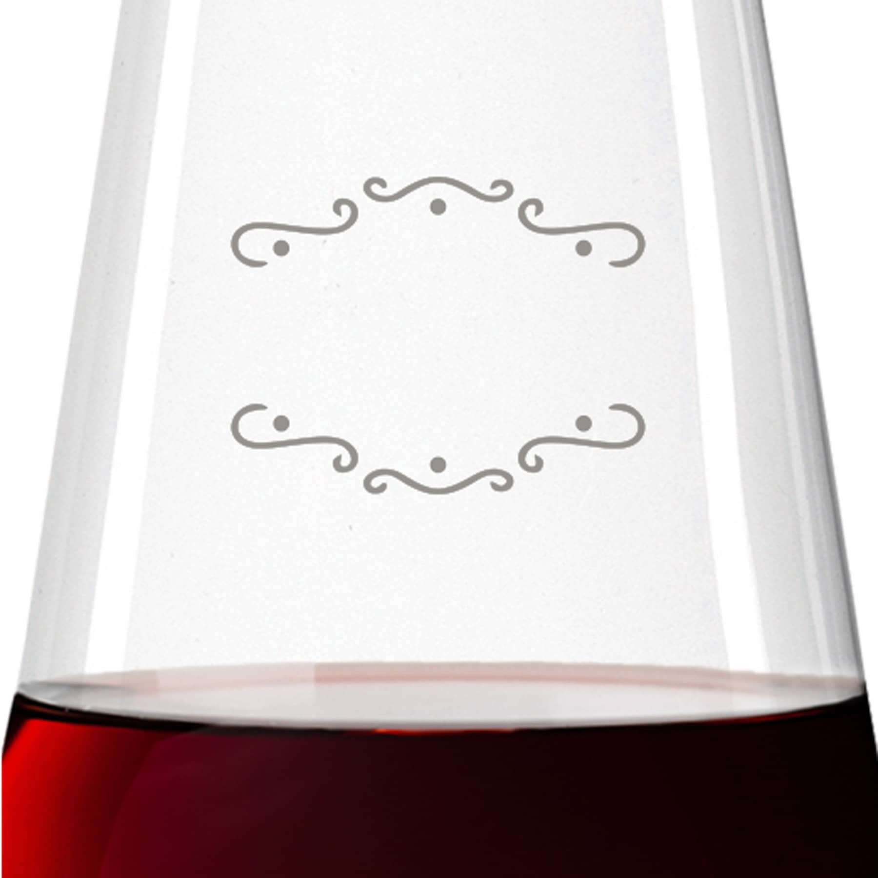 2x Leonardo Rotweinglas XL mit Namen oder Wunschtext graviert, 750ml, PUCCINI, personalisiertes Premium Weinglas in Gastroqualität, (Verzierung 02)