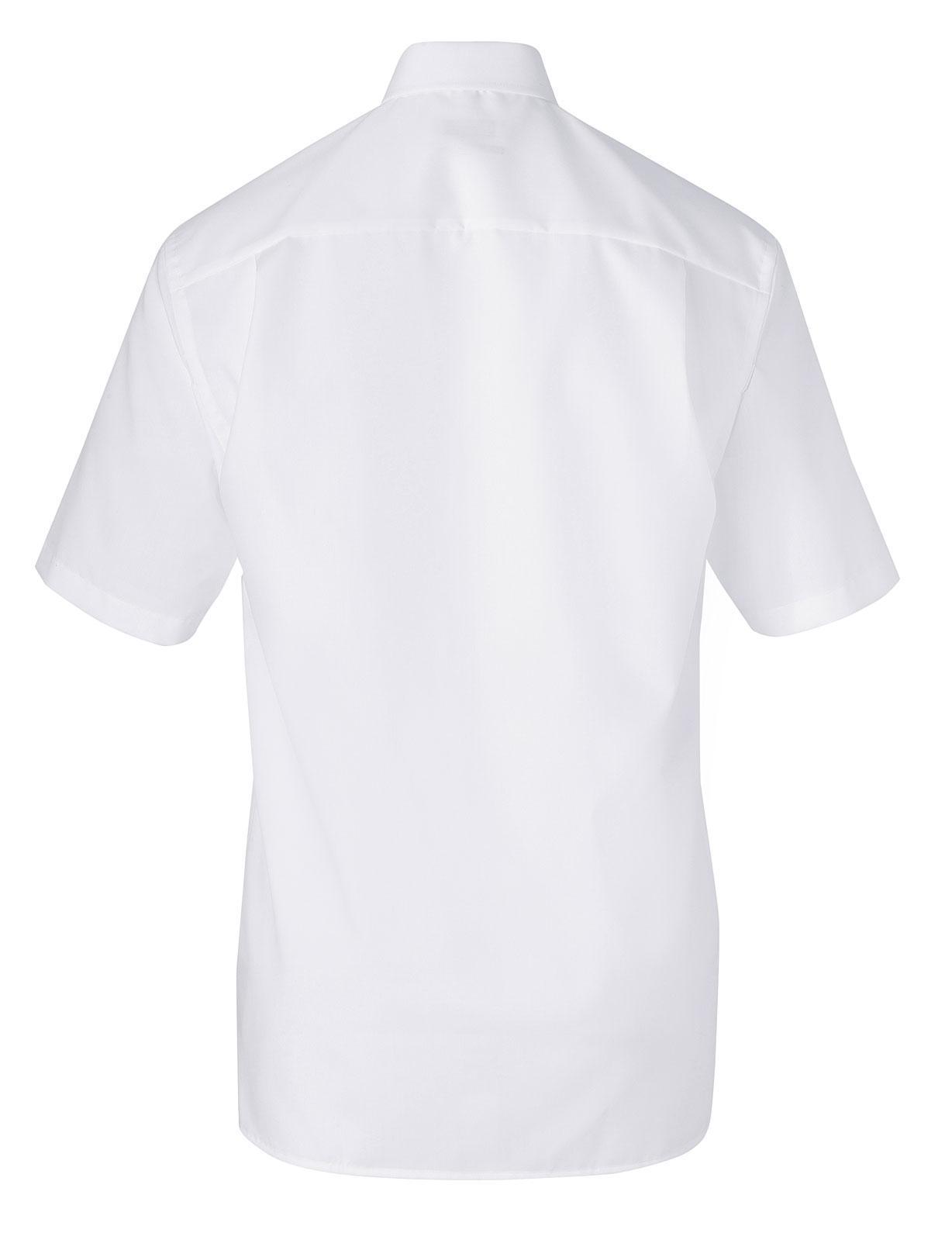Marvelis Comfort Fit Hemd Kurzarm weiß - mit individueller Kragenbestickung