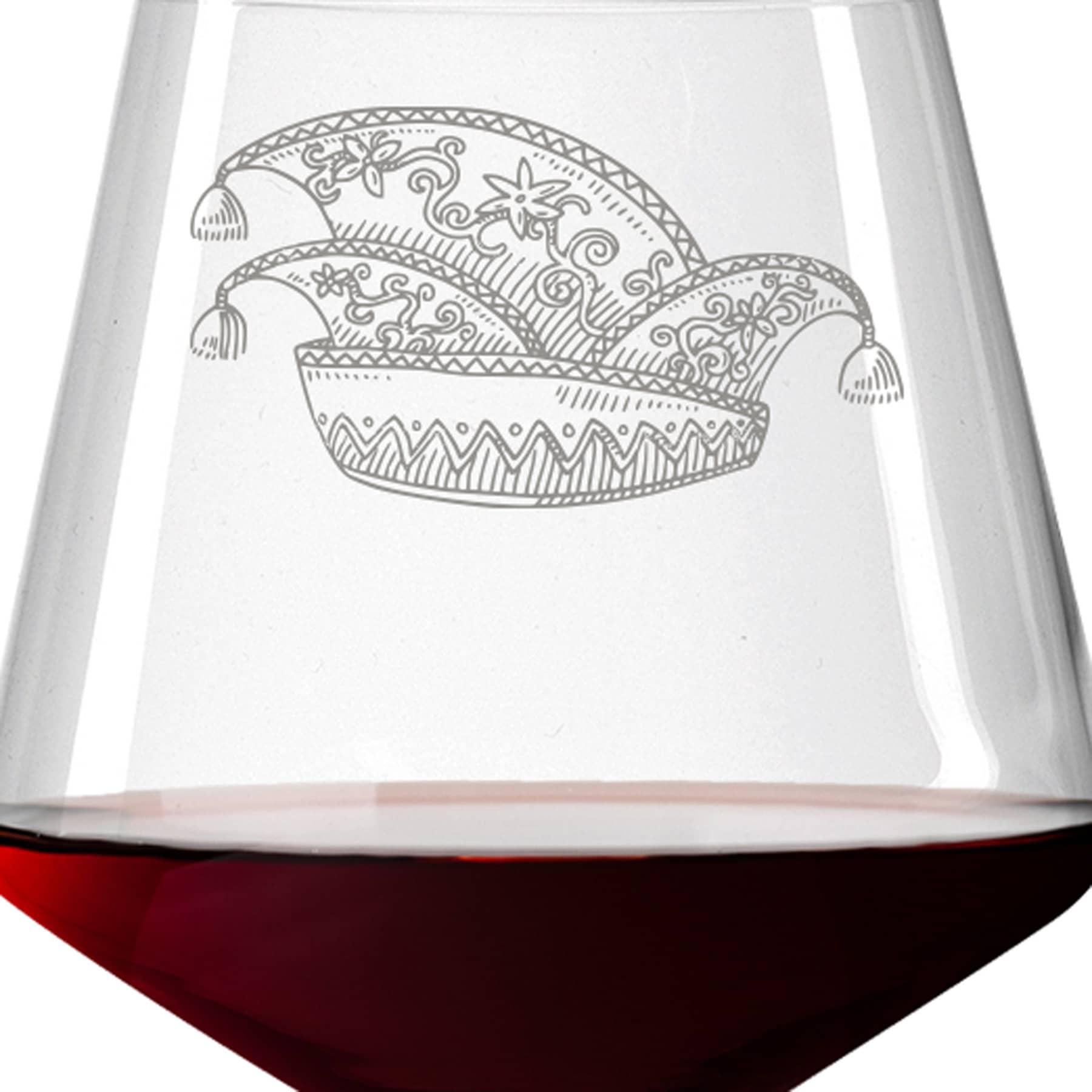 Leonardo Burgunderglas Rotweinglas PUCCINI 730ml mit Namen oder Wunschtext graviert (Karnevalskappe)