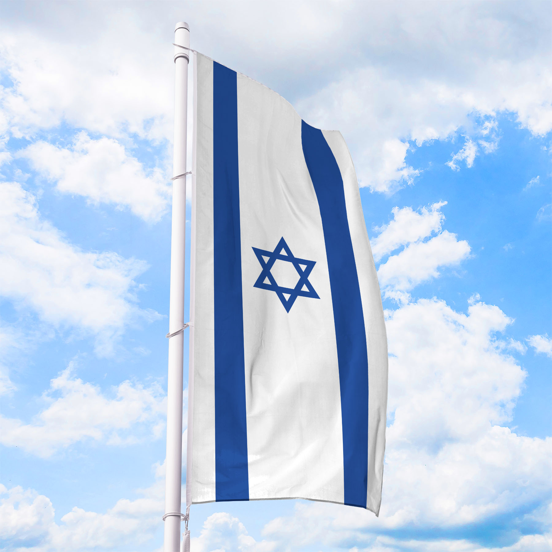 Flagge Israel - Hissfahne Hochformat