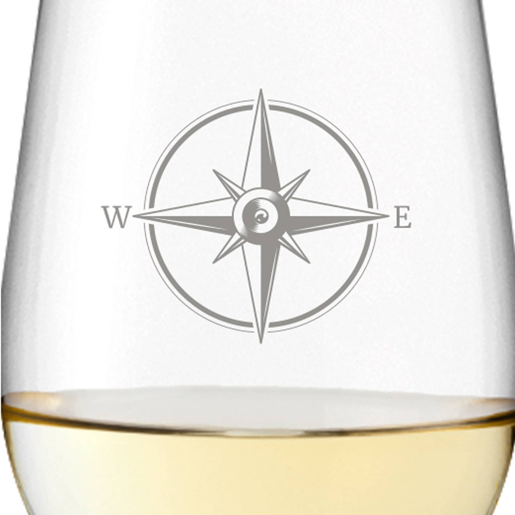 Leonardo Weißweinglas 300ml Ciao+ "Kompass" mit Name oder Wunschtext