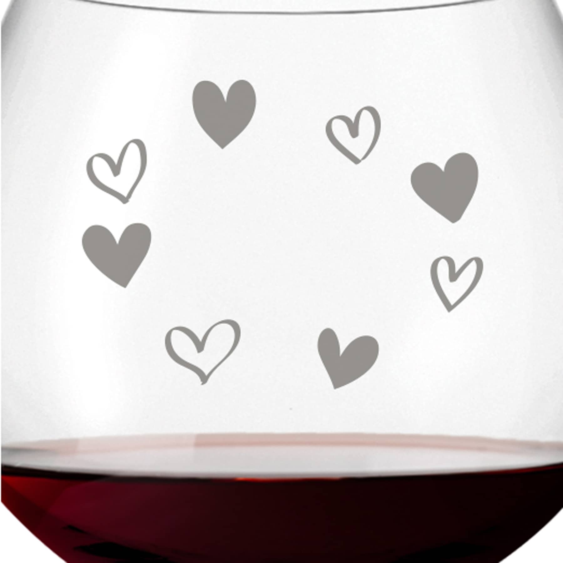 Leonardo Burgunderglas Rotweinglas CIAO+ 630ml mit Namen oder Wunschtext graviert (Herzkreis)