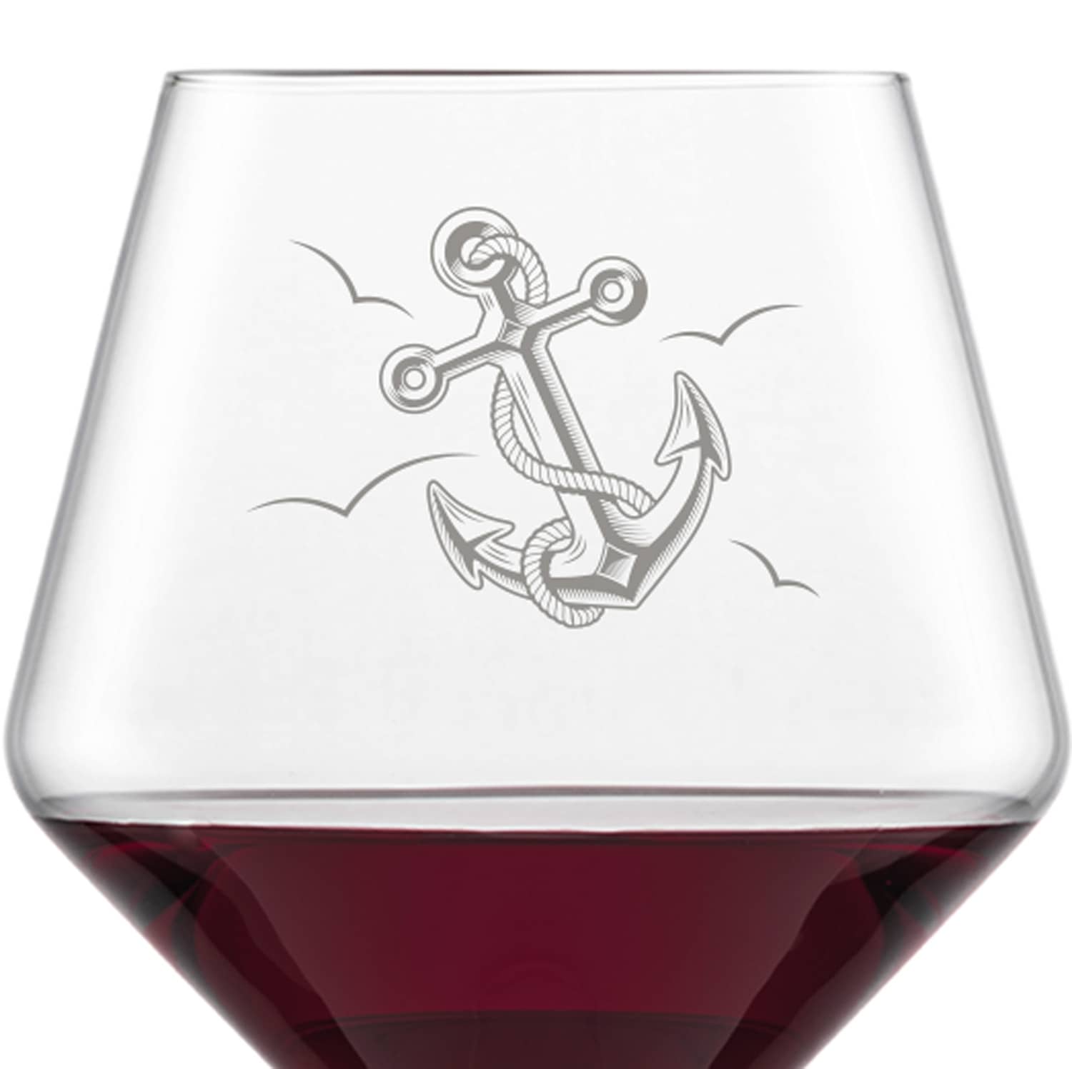 Schott Zwiesel Burgunderglas Rotweinglas PURE mit Namen oder Wunschtext graviert (Anker)
