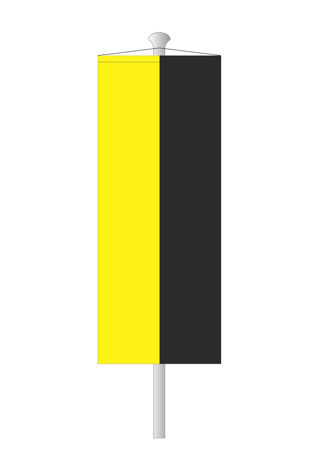 Sachsen-Anhalt-Bannerfahne ohne Wappen (Streifen)
