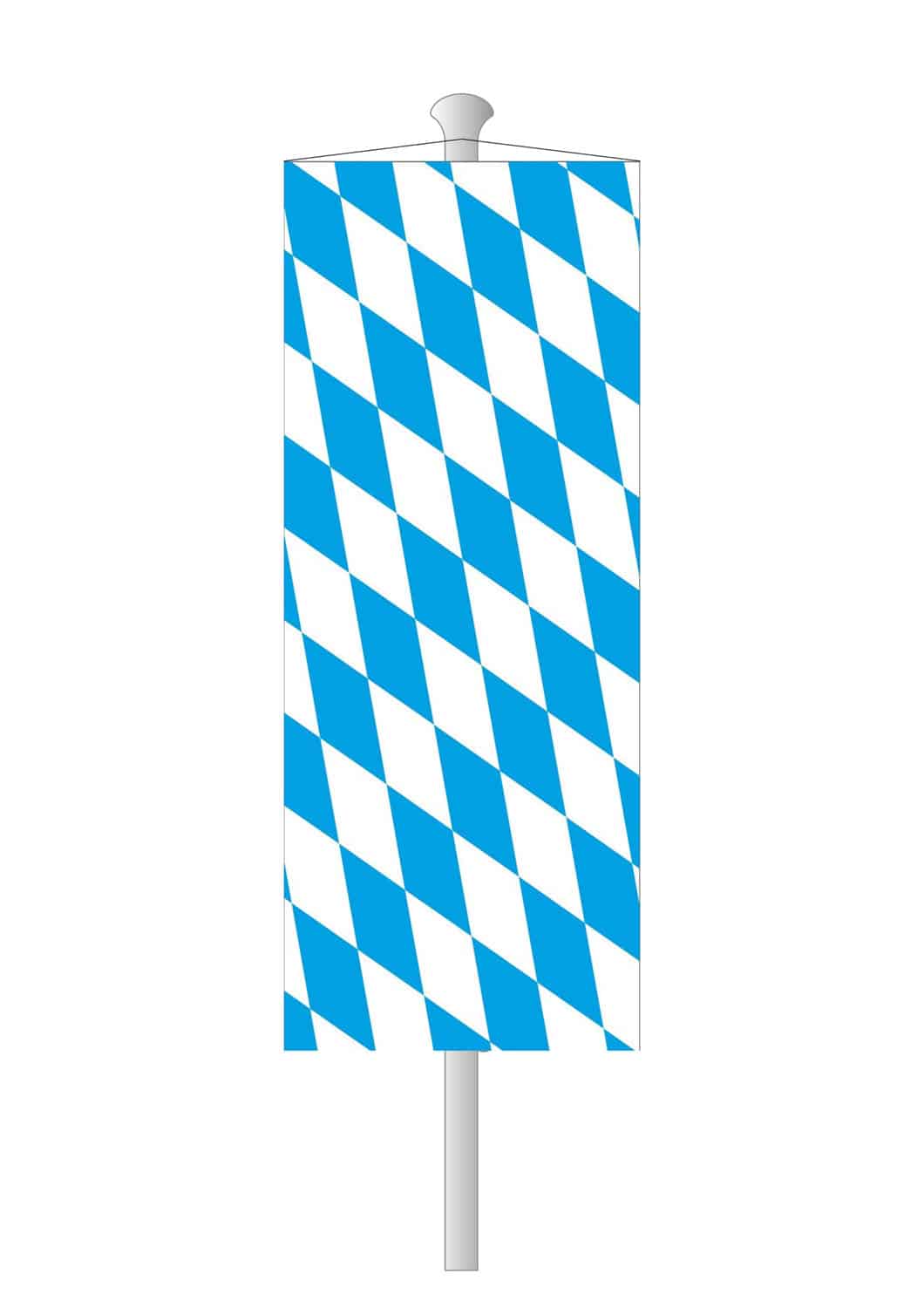 Bayern-Bannerfahne ohne Wappen (Raute)