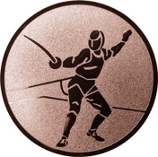 Emblem 25 mm Säbelfechten, bronze