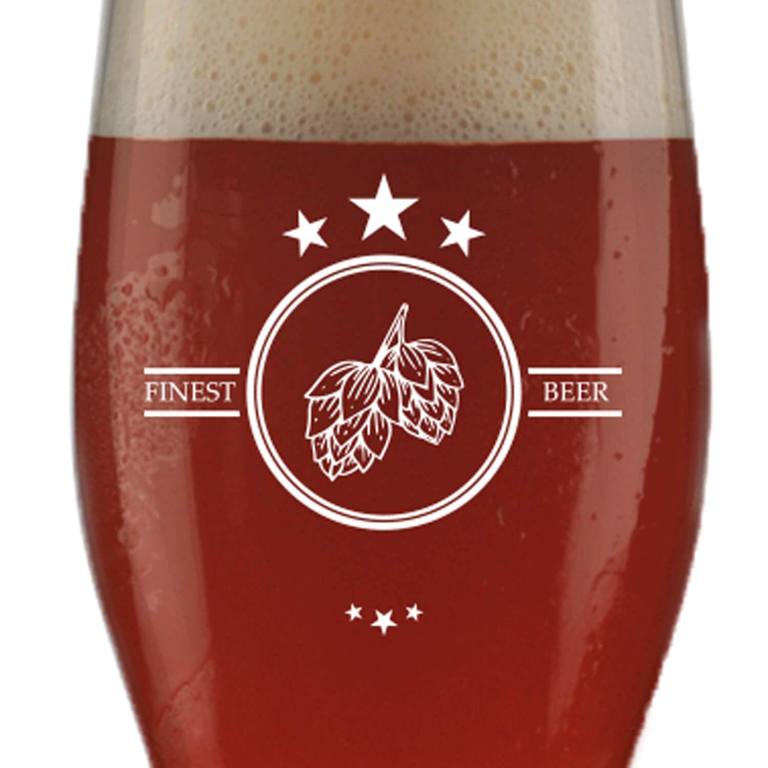 Weizenglas 0,5l mit Motiv "Finest Beer" mit Name oder Wunschtext