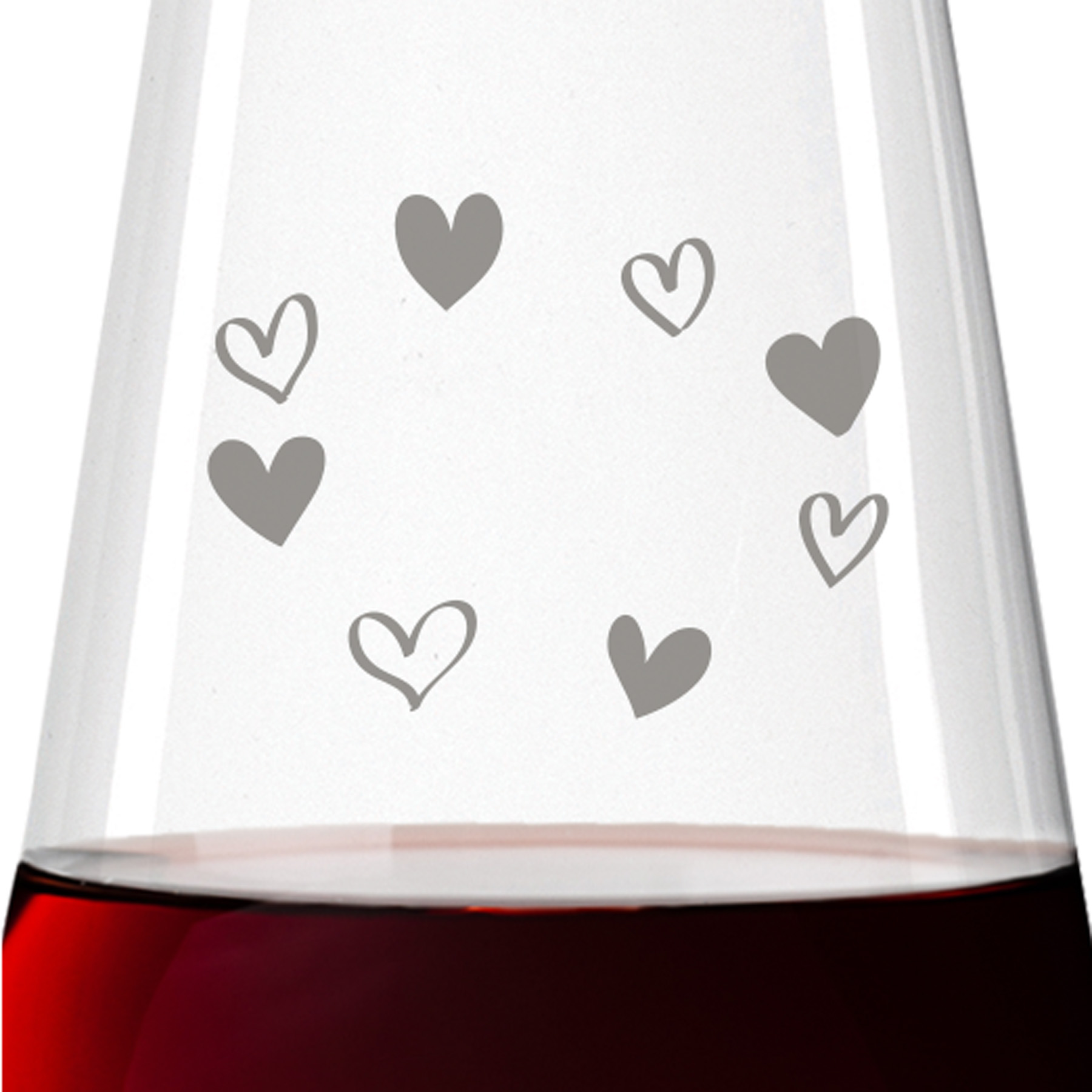 Leonardo Rotweinglas PUCCINI 750ml "Herzrahmen" mit Name oder Wunschtext