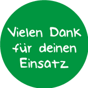 Danke Emblem "Vielen Dank Für Deinen Einsatz" 50mm Grün Bei Deitert